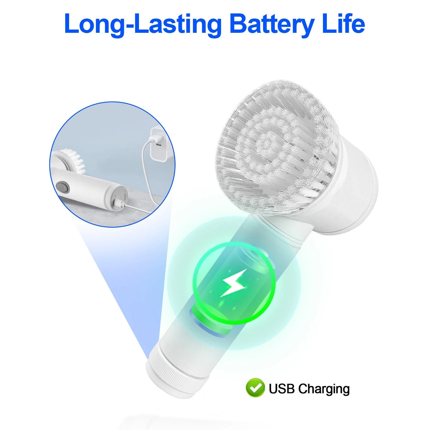 فرشاة التنظيف الكهربائية السحرية (5 في 1)